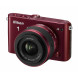Nikon 1 J3 Systemkamera (14 Megapixel, 7,5 cm (3 Zoll) LCD-Display, Full HD) Kit inkl. 1 Nikkor 10-30 mm VR-Objektiv rot-05