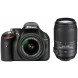 Nikon D5200 SLR-Digitalkamera (24,1 Megapixel, 7,6 cm (3 Zoll) TFT-Display, Full HD, HDMI) Double Zoom Kit inkl. 18-55 VR II und 55-300 VR Objektiv schwarz-01