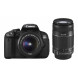 Canon EOS 650D Digital SLR-Kamera (18 Megapixel, 7,6 cm (3 Zoll) Display, Full HD, LiveView) inkl. Kit II EF S18-55mm IS und 55-250mm IS-01