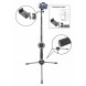 Supremery SupPole Q4 Erweiterbarer Selfie Stick Pole Selfiestange Stativ / Einbeinstativ mit Bluetooth Selbstauslöser + Dreibein Standfuß für GoPro Hero, Hero 4/3+/3/2/1 hd Kameras and Kompaktkameras mit 1/4" Gewindebohrung and Smartphones, mit Handy-Halter +-08