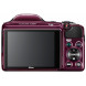 Nikon Coolpix L830 Digitalkamera (16 Megapixel, 34-fach opt. Zoom, 7,6 cm (3 Zoll) RGBW-LCD-Display, bildstabilisiert, Dynamic-Fine-Zoom, Full-HD) aubergine-010