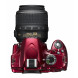 Nikon D3200 SLR-Digitalkamera (24 Megapixel, 7,4 cm (2,9 Zoll) Display, Live View, Full-HD) inkl. AF-S DX 18-55 VR rot-012