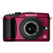 Olympus E-PL2 Systemkamera (12 Megapixel, 7,6 cm (3 Zoll) Display, bildstabilisiert) rot mit 14-42 mm and 40-150 mm Objektiven schwarz-05