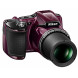 Nikon Coolpix L830 Digitalkamera (16 Megapixel, 34-fach opt. Zoom, 7,6 cm (3 Zoll) RGBW-LCD-Display, bildstabilisiert, Dynamic-Fine-Zoom, Full-HD) aubergine-010