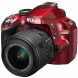 Nikon D3200 SLR-Digitalkamera (24 Megapixel, 7,4 cm (2,9 Zoll) Display, Live View, Full-HD) Kit inkl. AF-S DX 18-55 VR II Objektiv rot-06