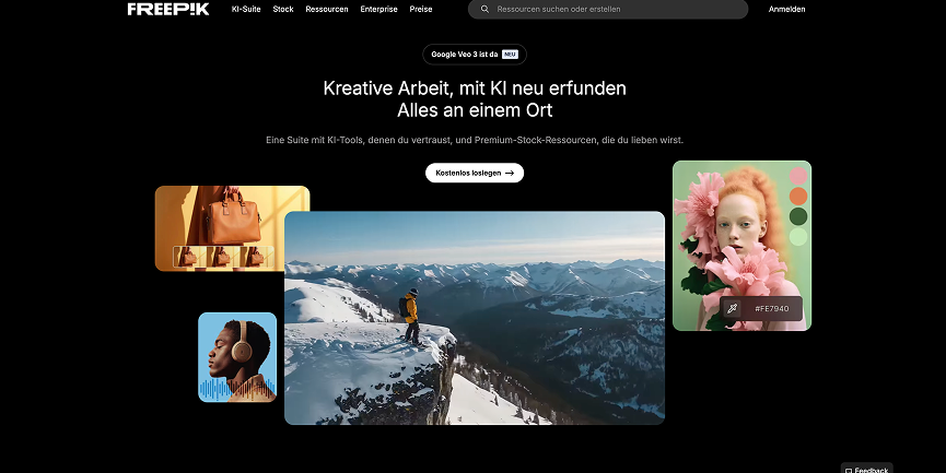 Kreative Arbeit – Alles auf einer Plattform bei Freepik