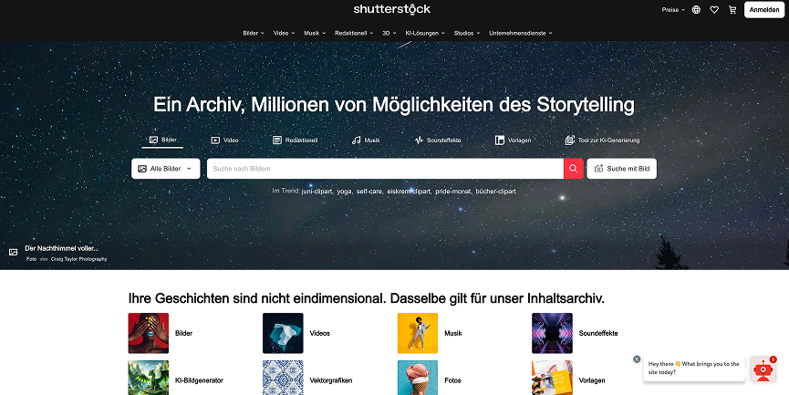 Entdecke Millionen von Bildern, Videos, Musik und mehr für deine kreativen Projekte im umfangreichen Archiv von Shutterstock.